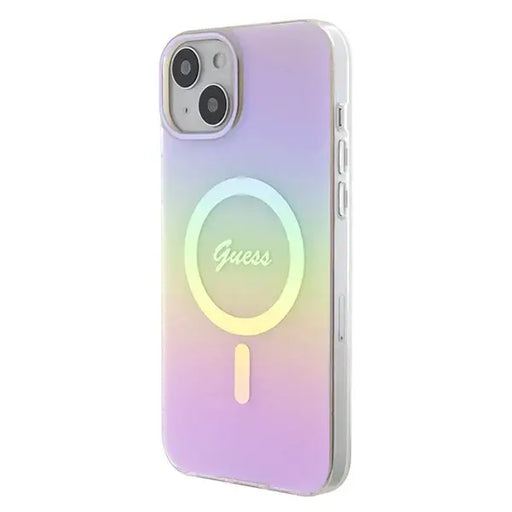Guess GUHMP15SHITSP iPhone 15 6.1’’ pink/pink hardcase IML Iridescent MagSafe - Cell phone cases and covers<<<HurtelXML