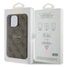 Guess GUHMP15XG4GFRW iPhone 15 Pro Max 6.7’’ brown/brown hardcase 4G Collection Leather Metal Logo MagSafe - Cell phone
