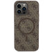 Guess GUHMP15XG4GFRW iPhone 15 Pro Max 6.7’’ brown/brown hardcase 4G Collection Leather Metal Logo MagSafe - Cell phone