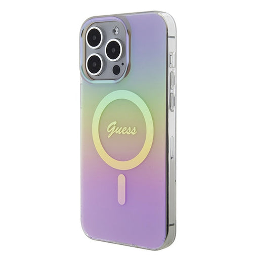 Guess GUHMP15XHITSP iPhone 15 Pro Max 6.7’’ pink/pink hardcase IML Iridescent MagSafe - Cell phone cases