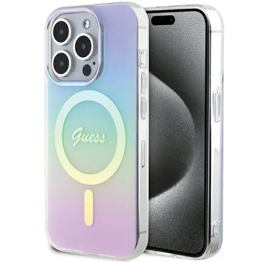 Guess GUHMP15XHITSU iPhone 15 Pro Max 6.7’’ purple/purple hardcase IML Iridescent MagSafe - Cell phone cases