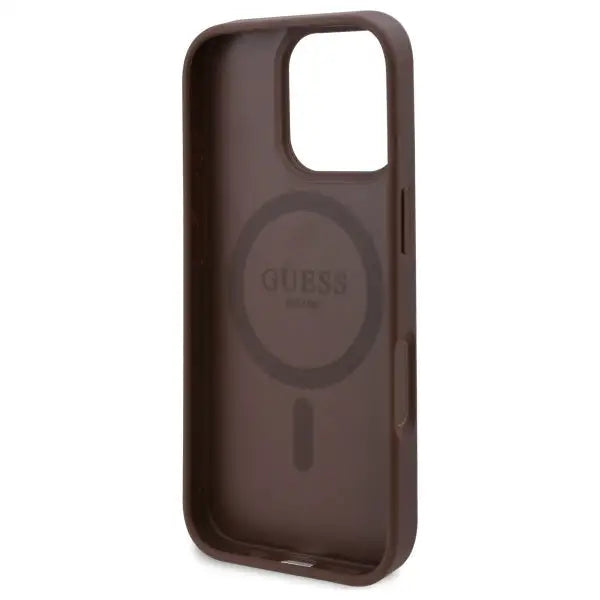 Guess GUHMP16LP4ROPEMCW iPhone 16 Pro 6.3’’ brown/brown hardcase 4G Flowers Print MagSafe - Cell phone cases
