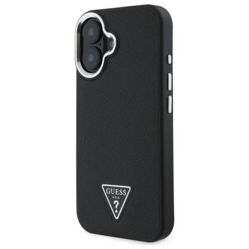 Guess GUHMP16MPGTSPSK iPhone 16 Plus 6.7’’ black/black hardcase Grained Triangle MagSafe - Cell phone cases