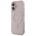 Guess GUHMP16SHFGEREP iPhone 16 6.1’’ pink/pink hardcase IML Glitter Circle MagSafe - Cell phone cases