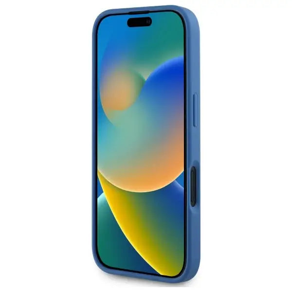 Guess GUHMP16SP4ROPEMCB iPhone 16 6.1’’ blue/blue hardcase 4G Flowers Print MagSafe - Cell phone cases