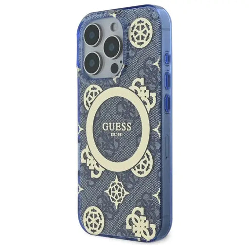 Guess GUHMP16XH4PYEEB iPhone 16 Pro Max 6.9’’ blue/blue hardcase IML Peony On 4G Background MagSafe - Cell phone cases