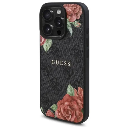 Guess GUHMP16XP4ROPEMCK iPhone 16 Pro Max 6.9’’ black/black hardcase 4G Flowers Print MagSafe - Cell phone cases