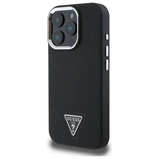 Guess GUHMP16XPGTSPSK iPhone 16 Pro Max 6.3’’ black/black hardcase Grained Triangle MagSafe - Cell phone cases