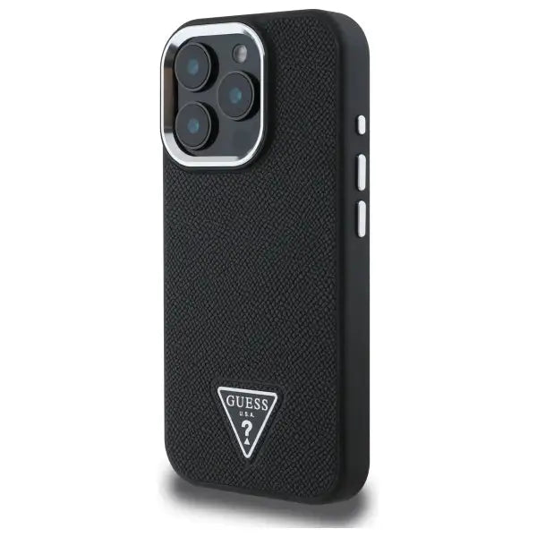 Guess GUHMP16XPGTSPSK iPhone 16 Pro Max 6.3’’ black/black hardcase Grained Triangle MagSafe - Cell phone cases