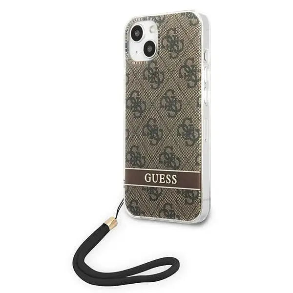 Guess GUOHCP14SH4STW iPhone 14 6.1 ’brown / brown hardcase 4G Print Strap - Cell phone cases and covers<<<HurtelXML