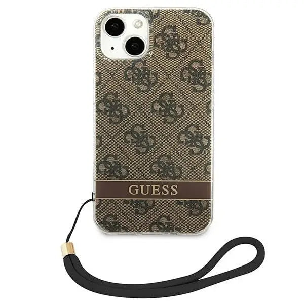 Guess GUOHCP14SH4STW iPhone 14 6.1 ’brown / brown hardcase 4G Print Strap - Cell phone cases and covers<<<HurtelXML