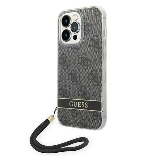 Guess GUOHCP14XH4STK iPhone 14 Pro Max 6.7’’ black/black hardcase 4G Print Strap - Cell phone cases