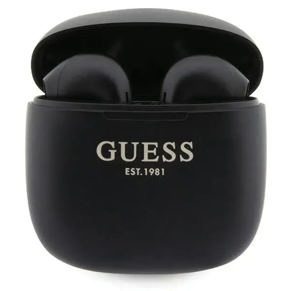 Guess GUTWST26PSK TWS Bluetooth headphones + docking station - black Classic EST Logo - Headphones