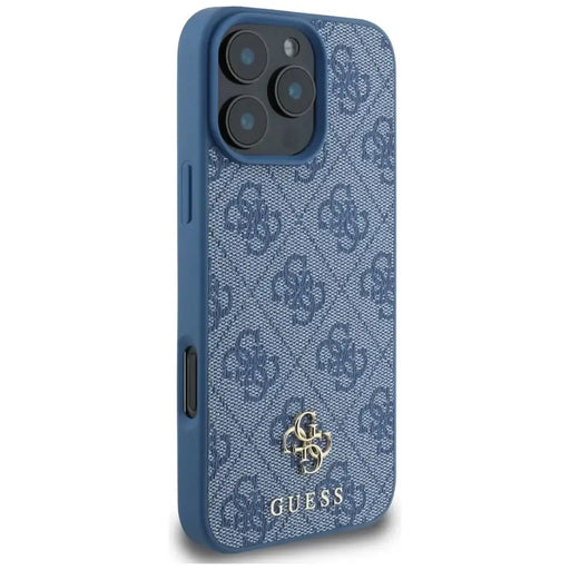 Guess HC PU 4G Small 4G and Classic Case for iPhone 16 Pro MagSafe - Blue - Cell phone cases and covers<<<HurtelXML