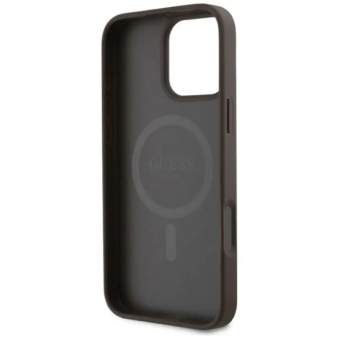 Guess HC PU 4G Small 4G and Classic Case for iPhone 16 Pro MagSafe - Brown - Cell phone cases and covers<<<HurtelXML