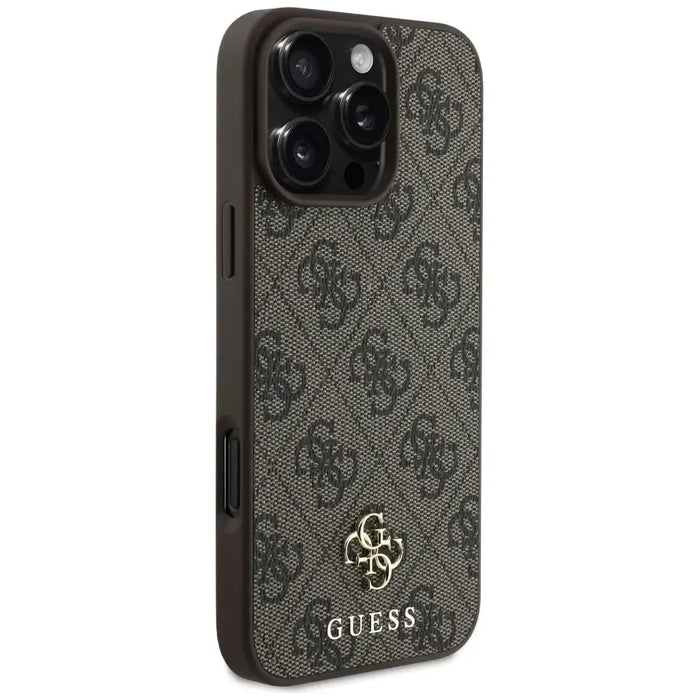 Guess HC PU 4G Small 4G and Classic Case for iPhone 16 Pro MagSafe - Brown - Cell phone cases and covers<<<HurtelXML