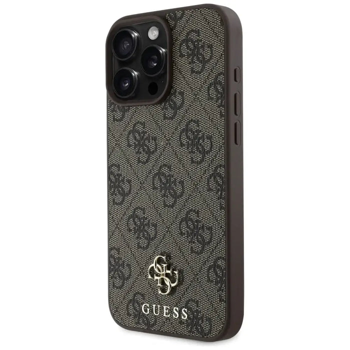 Guess HC PU 4G Small 4G and Classic Case for iPhone 16 Pro MagSafe - Brown - Cell phone cases and covers<<<HurtelXML