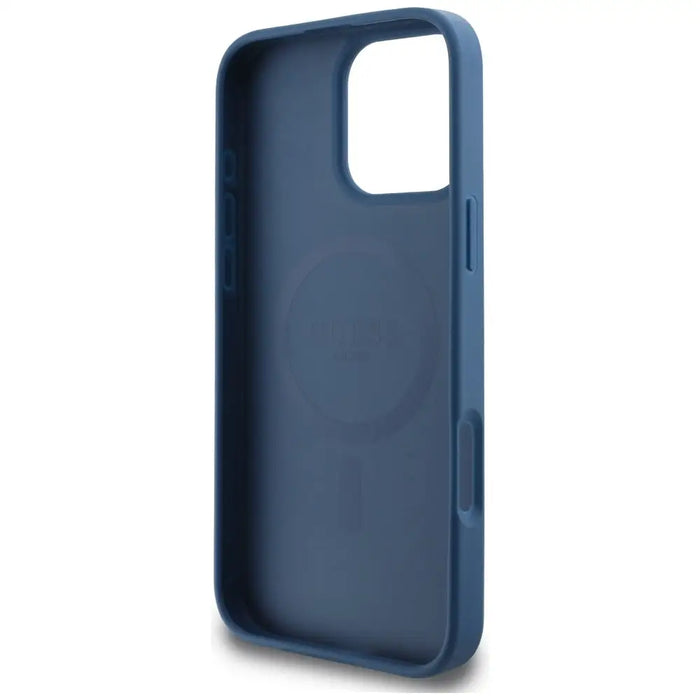 Guess HC PU 4G Small 4G and Classic Case for iPhone 16 Pro Max MagSafe - Blue - Cell phone cases and covers<<<HurtelXML