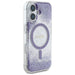 Guess HC Resin Bottom Glitter MagSafe case for iPhone 16 - purple - Cell phone cases and covers<<<HurtelXML