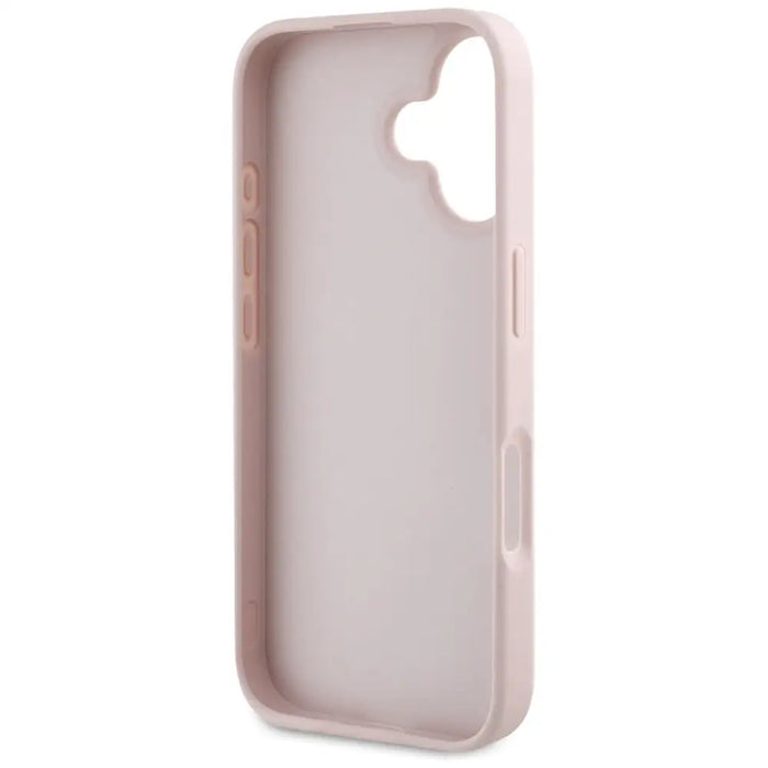 Guess Hot Stamp 4G Pattern Triangle Metal Logo iPhone 16 Case - Pink - Cell phone cases and covers<<<HurtelXML