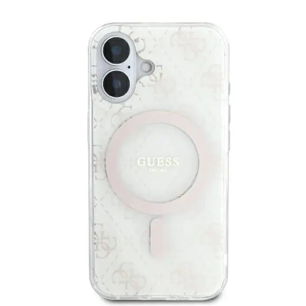 Guess IML 4G Background MagSafe Case for iPhone 16 Plus - White - Cell phone cases and covers<<<HurtelXML