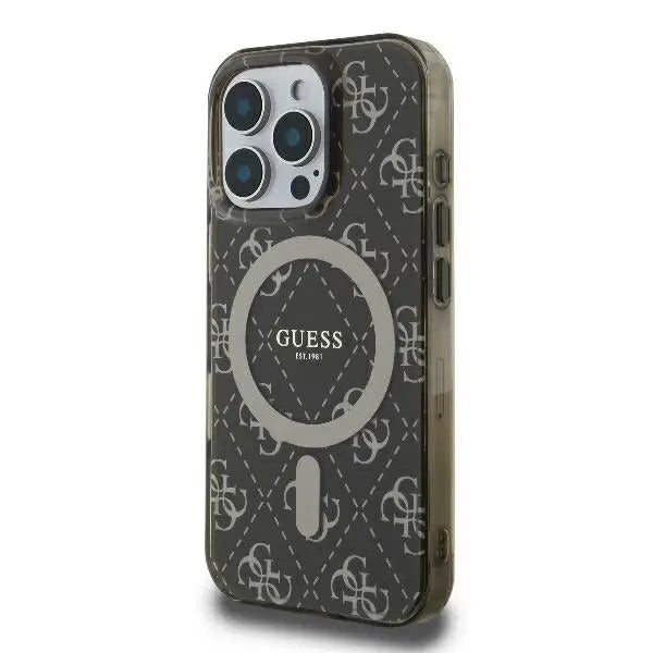 Guess IML 4G Background MagSafe Case for iPhone 16 Pro Max - Brown - Cell phone cases and covers<<<HurtelXML