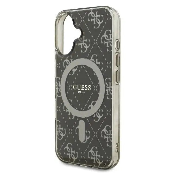 Guess IML 4G Background MagSafe iPhone 16 Case - Brown - Cell phone cases and covers<<<HurtelXML