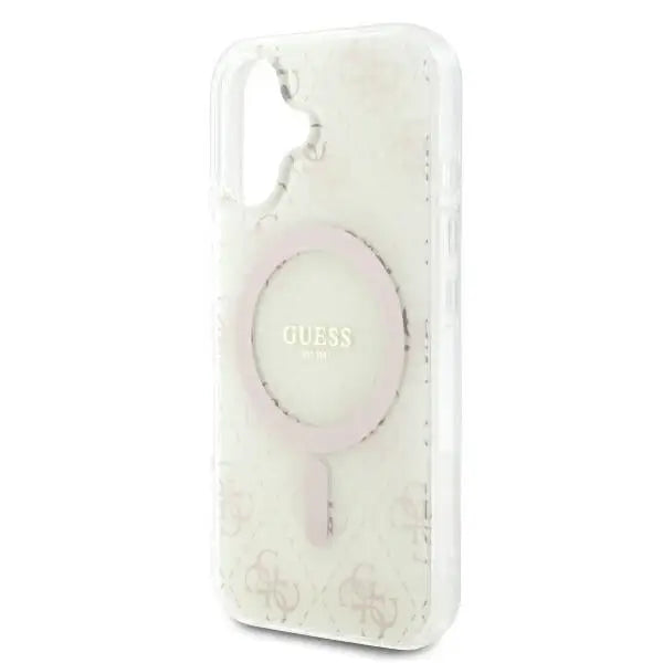 Guess IML 4G Background MagSafe iPhone 16 Case - White - Cell phone cases and covers<<<HurtelXML