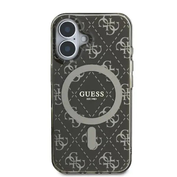Guess IML 4G Background MagSafe iPhone 16 Plus Case - Brown - Cell phone cases and covers<<<HurtelXML
