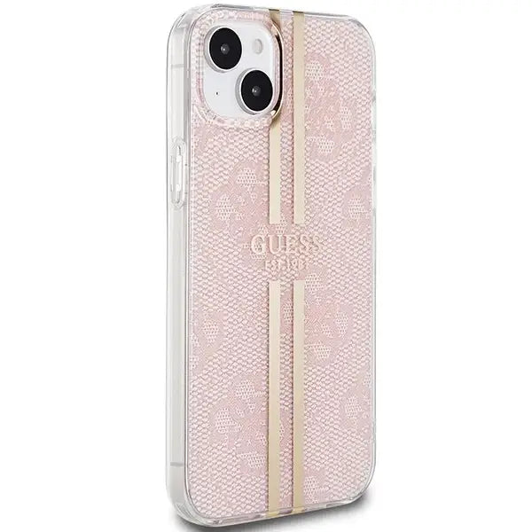Guess IML 4G Gold Stripe case for iPhone 15 Plus / 14 Plus - pink - Cell phone cases and covers<<<HurtelXML