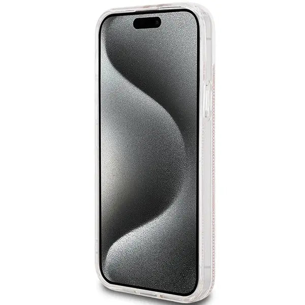 Guess IML 4G Gold Stripe case for iPhone 15 Plus / 14 Plus - pink - Cell phone cases and covers<<<HurtelXML