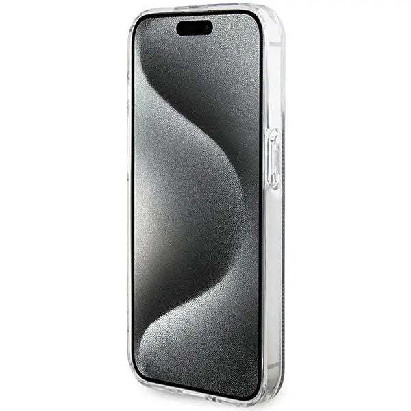 Guess IML 4G Gold Stripe case for iPhone 15 Pro Max - black - Cell phone cases and covers<<<HurtelXML