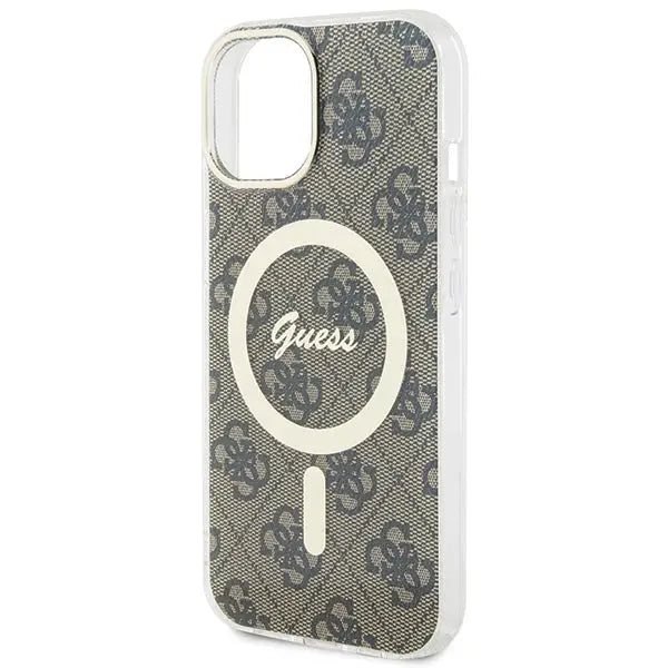 Guess IML 4G MagSafe case for iPhone 15 - brown - Cell phone cases and covers<<<HurtelXML