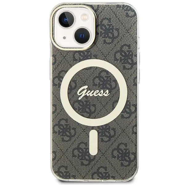 Guess IML 4G MagSafe iPhone 15 Plus Case - Brown - Cell phone cases and covers<<<HurtelXML