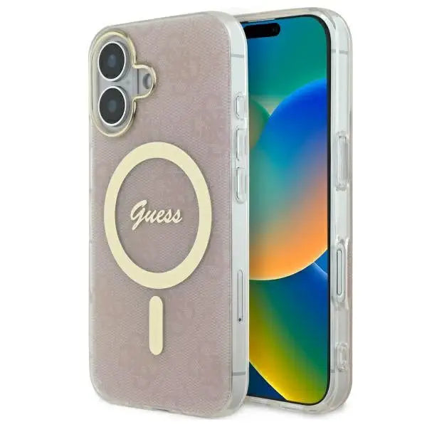 Guess IML 4G MagSafe iPhone 16 Case - Pink - Cell phone cases and covers<<<HurtelXML