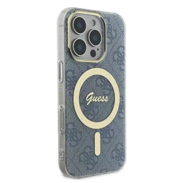 Guess IML 4G MagSafe iPhone 16 Pro Case - Blue - Cell phone cases and covers<<<HurtelXML
