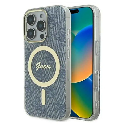 Guess IML 4G MagSafe iPhone 16 Pro Case - Blue - Cell phone cases and covers<<<HurtelXML