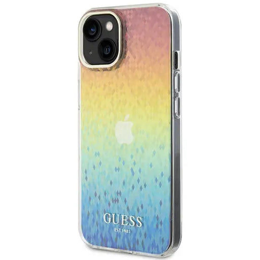 Guess IML Faceted Mirror Disco Iridescent case for iPhone 15 - multicolored - Cell phone cases and covers<<<HurtelXML