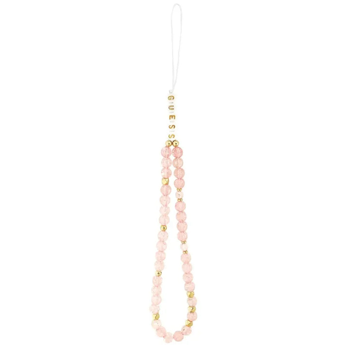 Guess IML Flowers Electro Pearl Strap MagSafe Case for iPhone 17 Pro Max - Pink - Cell phone cases