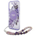 Guess IML Flowers With Pearl Strap MagSafe case for iPhone 16 Plus - purple - Cell phone cases and covers<<<HurtelXML