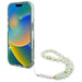 Guess IML Flowers With Pearl Strap MagSafe case for iPhone 16 Pro - green - Cell phone cases and covers<<<HurtelXML