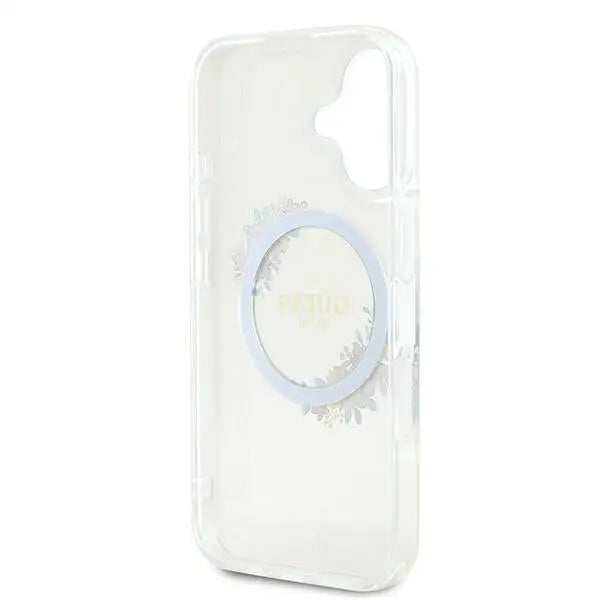 Guess IML Flowers Wreath MagSafe iPhone 16 Plus Case - Clear - Cell phone cases and covers<<<HurtelXML