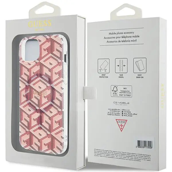 Guess IML GCube MagSafe case for iPhone 15 / 14 / 13 - pink - Cell phone cases and covers<<<HurtelXML