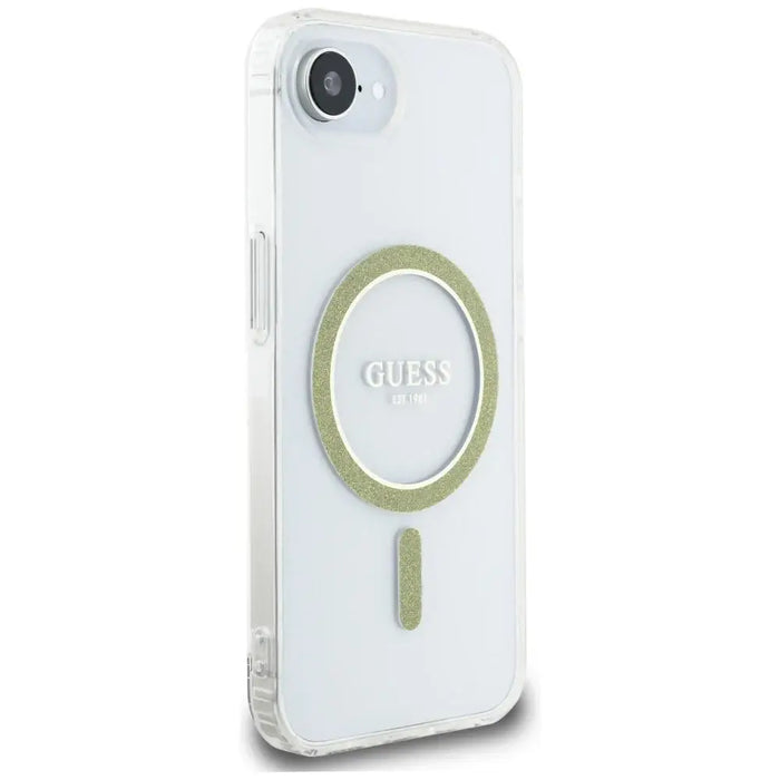 Guess IML Glitter Circle MagSafe iPhone 16e Case - Clear - Cell phone cases and covers<<<HurtelXML