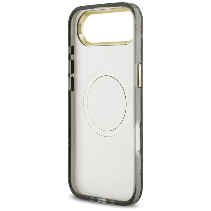 Guess IML Glitter Flowers Triangle MagSafe case for iPhone Air - black - Cell phone cases and covers<<<HurtelXML