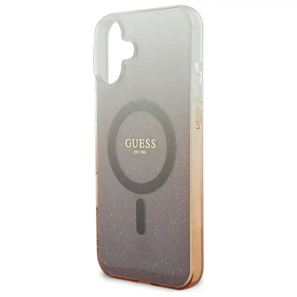 Guess IML Glitter Gradient MagSafe Case for iPhone 16 Plus - Brown - Cell phone cases and covers<<<HurtelXML