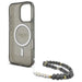 Guess IML Glitter With Pearl Strap MagSafe case for iPhone 16 Pro - black - Cell phone cases and covers<<<HurtelXML