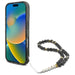 Guess IML Glitter With Pearl Strap MagSafe case for iPhone 16 Pro - black - Cell phone cases and covers<<<HurtelXML