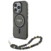 Guess IML Glitter With Pearl Strap MagSafe Case for iPhone 16 Pro Max - Black - Cell phone cases and covers<<<HurtelXML