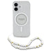 Guess IML Glitter With Pearl Strap MagSafe iPhone 16 Case - Clear - Cell phone cases and covers<<<HurtelXML